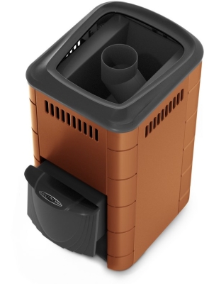 Печь для бани ПБ Тунгуска 2017 Inox ДА КТК терракота