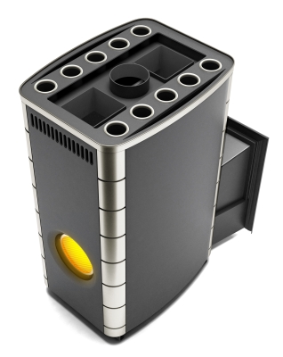 Печь для бани ПБ Гекла Inox БСЭ ЗК Иллюминатор антрацит НВ